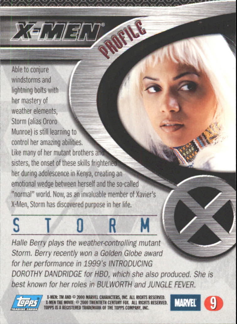 2000 Topps X-Men Movie #9 Storm back image