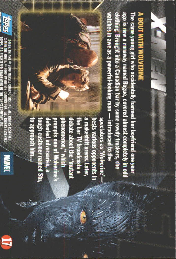 2000 Topps X-Men Movie #17 A Bout with Wolverine back image