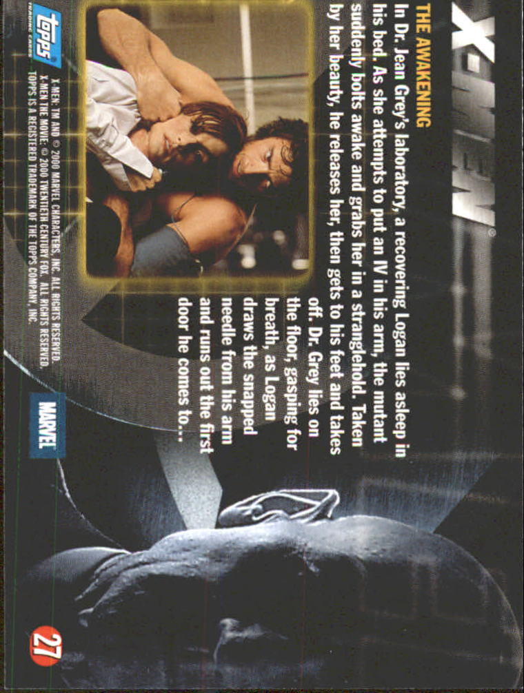 2000 Topps X-Men Movie #27 The Awakening back image