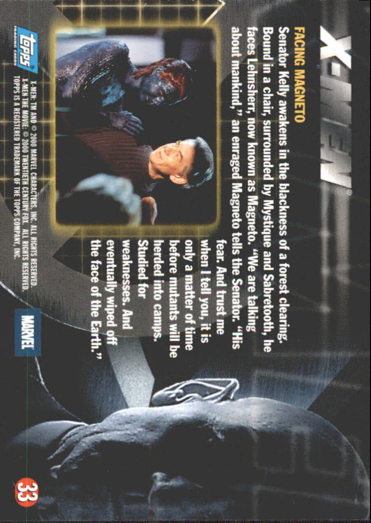 2000 Topps X-Men Movie #33 Facing Magneto back image