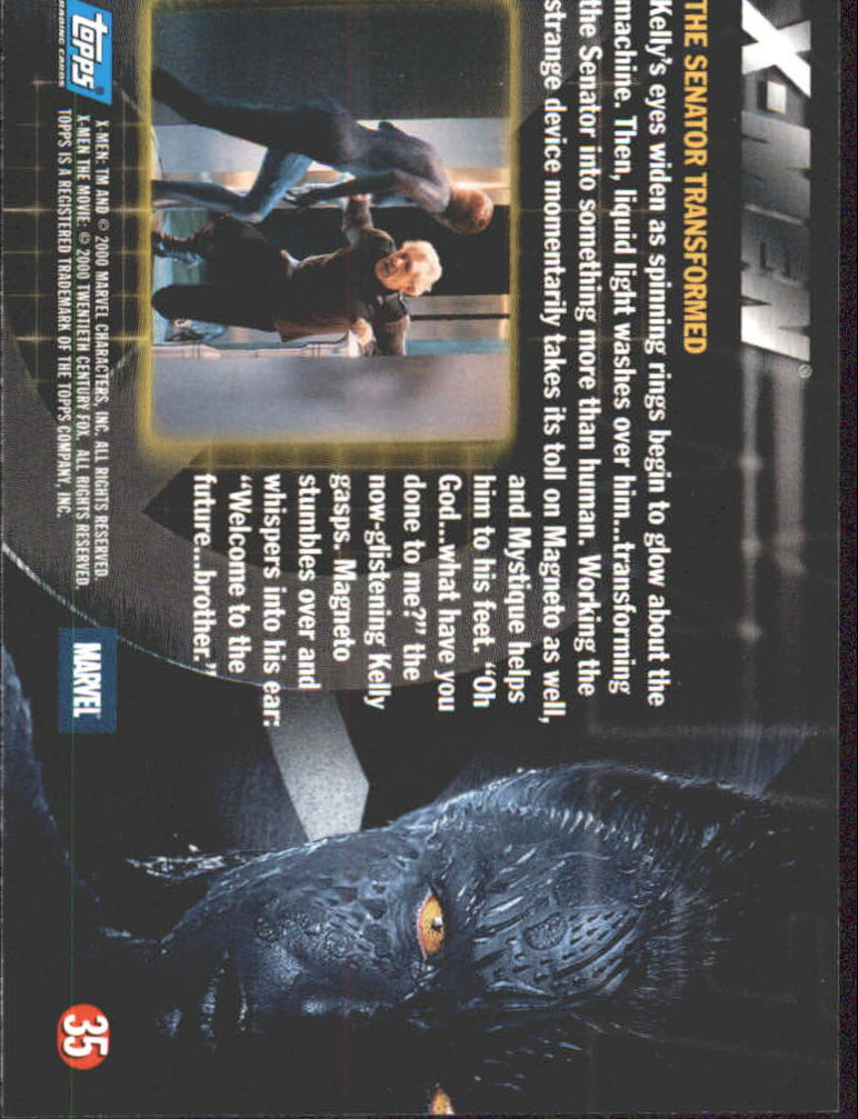 2000 Topps X-Men Movie #35 The Senator Transformed back image