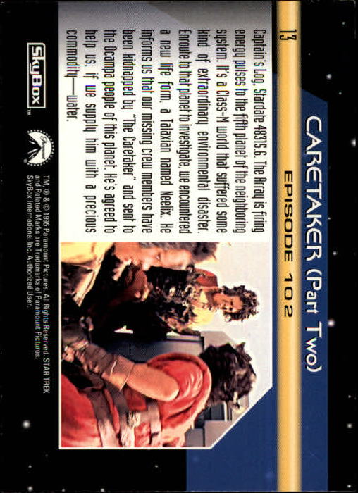 1995 SkyBox Star Trek Voyager Series 2 #13 Caretaker back image