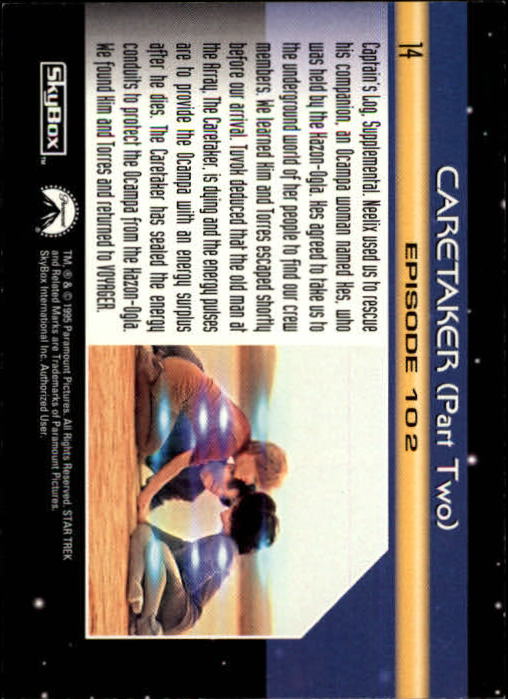 1995 SkyBox Star Trek Voyager Series 2 #14 Caretaker back image