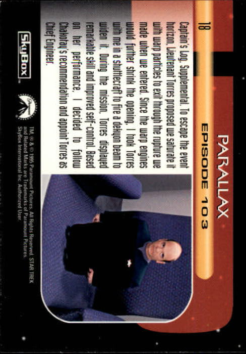 1995 SkyBox Star Trek Voyager Series 2 #18 Parallax back image