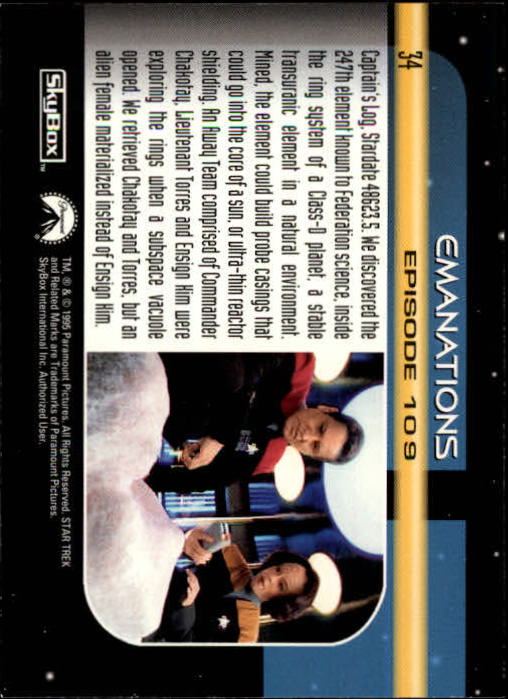 1995 SkyBox Star Trek Voyager Series 2 #34 Emanations back image