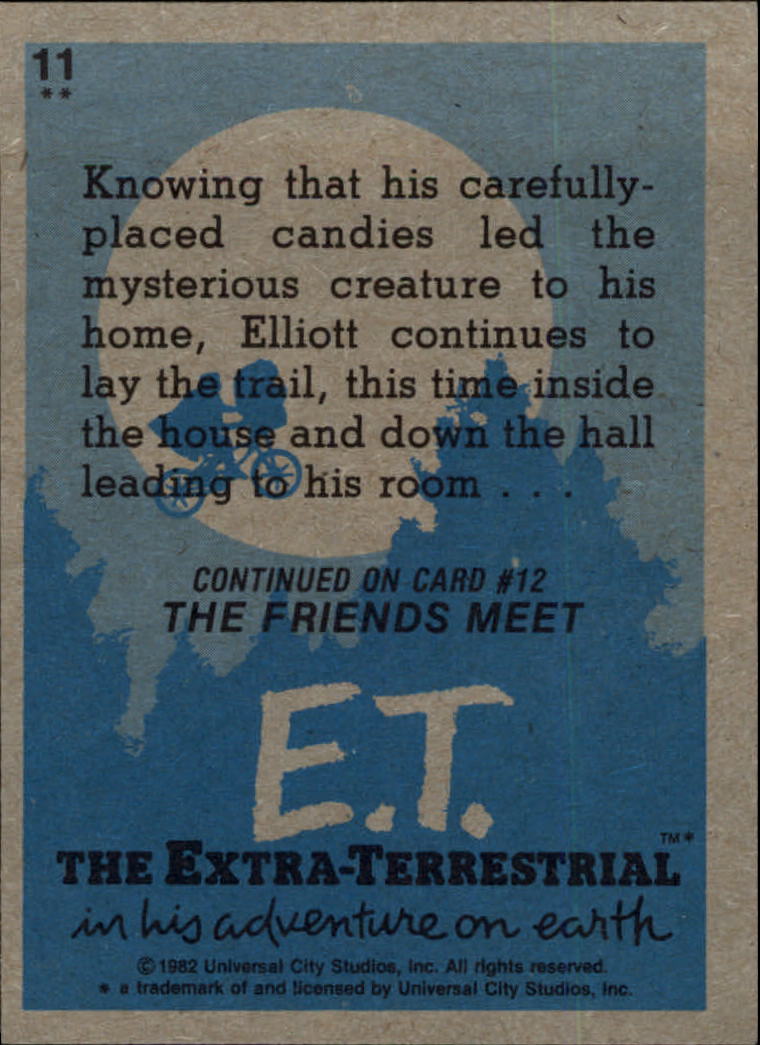1982 Topps E.T. #11 A Trail of Candy back image