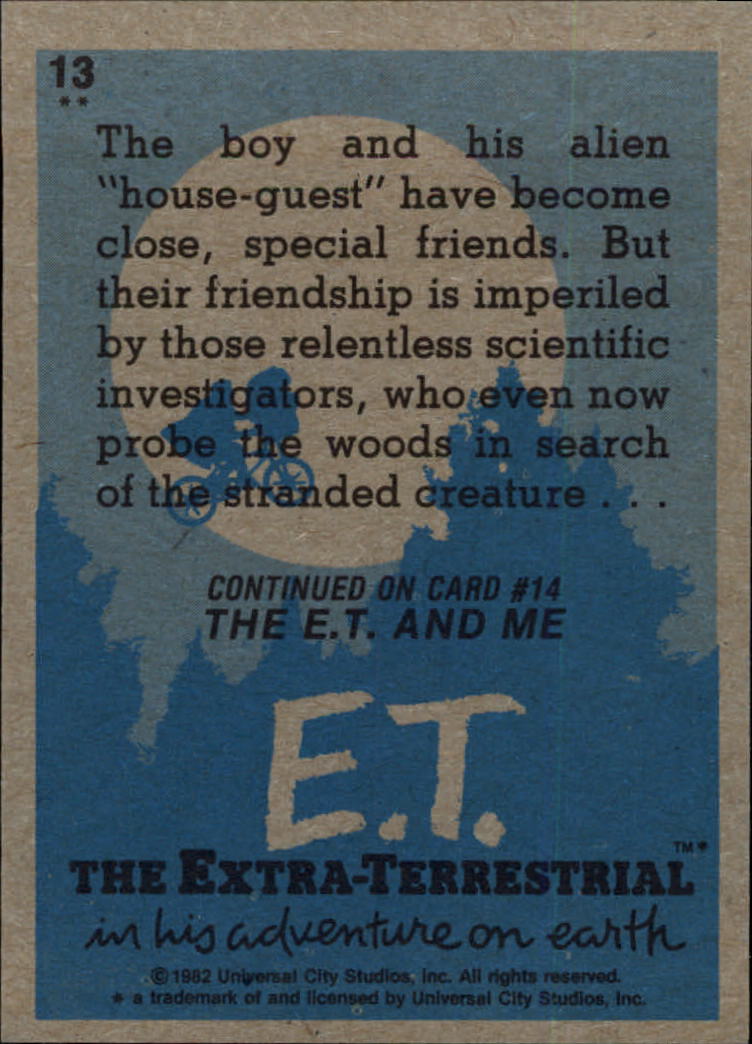 1982 Topps E.T. #13 A Boy's Best Friend back image