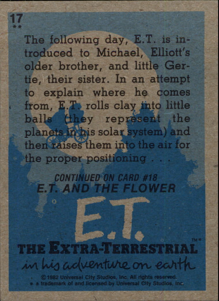 1982 Topps E.T. #17 Where Do You Come From? back image