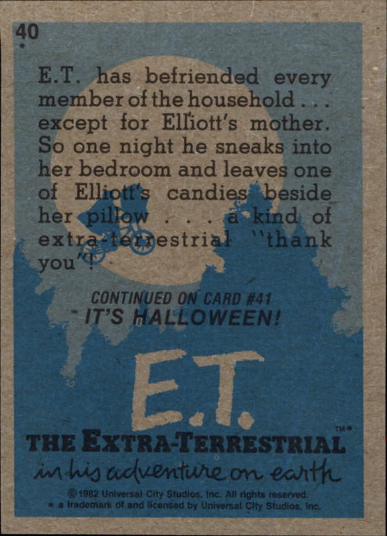 1982 Topps E.T. #40 A Present for Mom back image