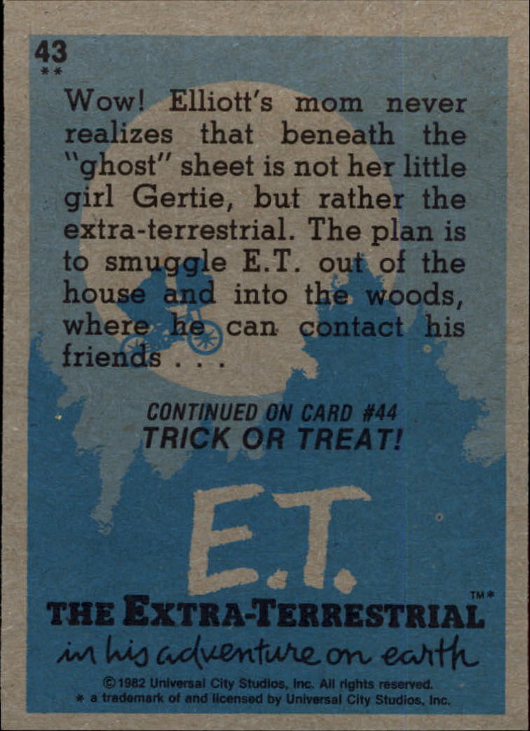 1982 Topps E.T. #43 Off On Their Mission back image
