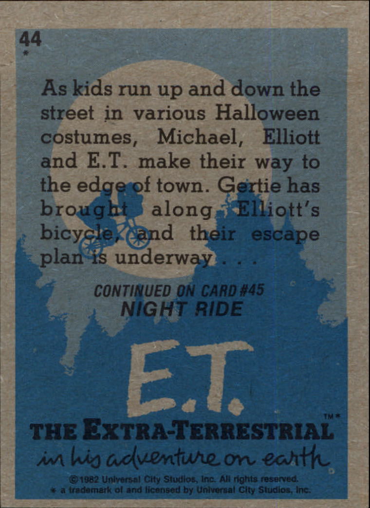 1982 Topps E.T. #44 Trick or Treat back image