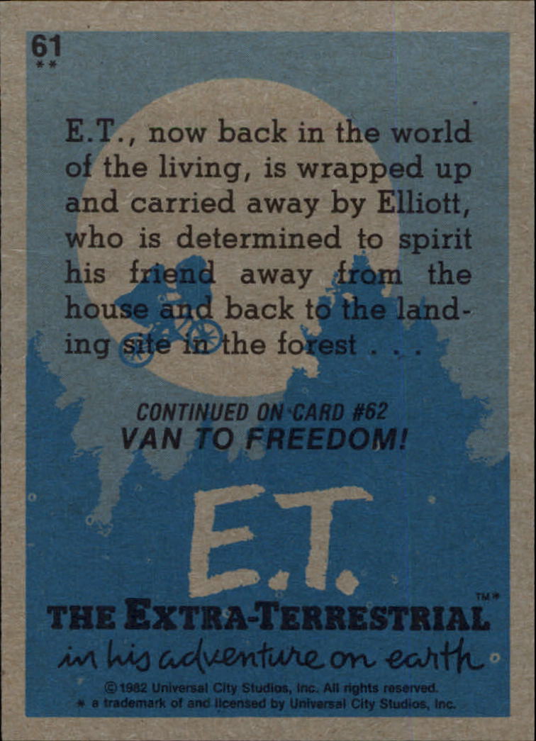 1982 Topps E.T. #61 All Bundled Up back image