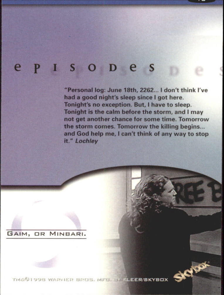 1998 Fleer SkyBox Babylon 5 Season Five #10 A Tragedy of Telepaths back image