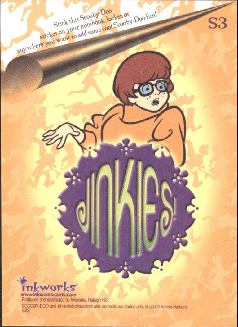 2003 Inkworks Scooby Doo Mysteries and Monsters Stickers #S3 Jinkies back image