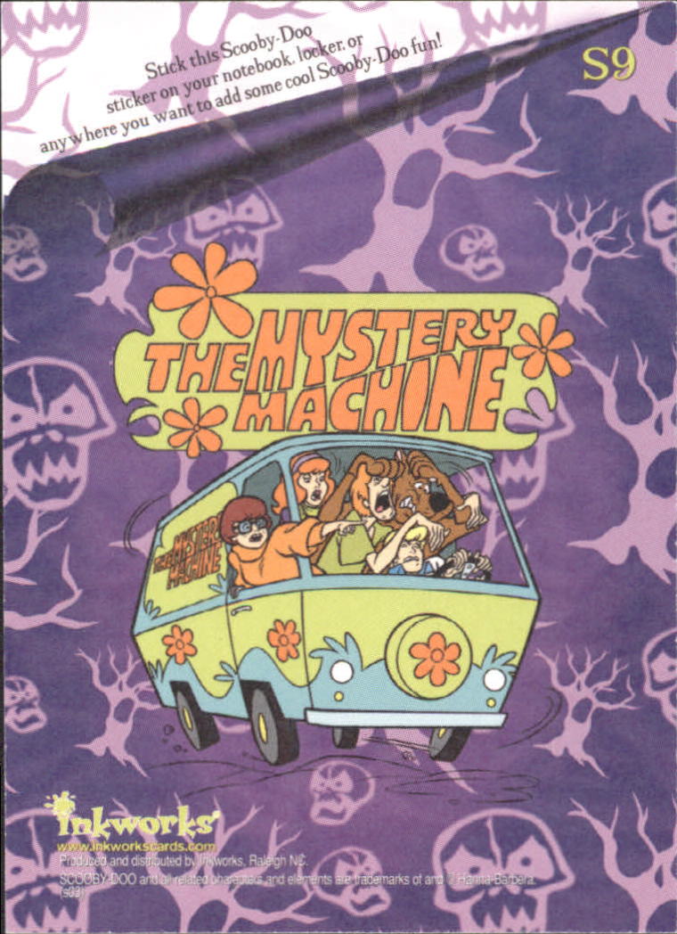 2003 Inkworks Scooby Doo Mysteries and Monsters Stickers #S9 The Mystery Machine back image