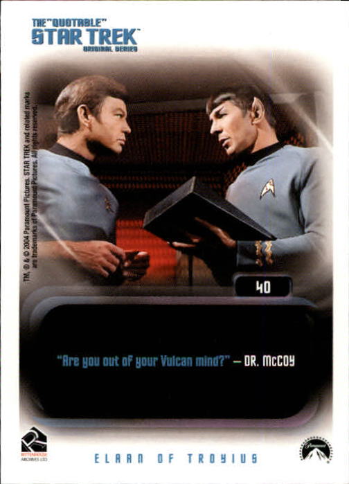2004 Rittenhouse Quotable Star Trek Original Series #40 Sarek back image