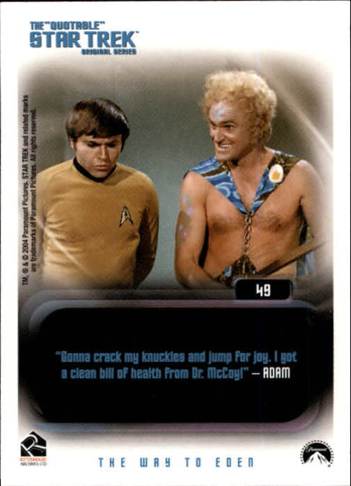 2004 Rittenhouse Quotable Star Trek Original Series #49 Spock/T'Pau back image