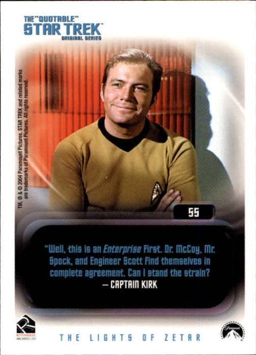 2004 Rittenhouse Quotable Star Trek Original Series #55 Chekov/Kirk back image