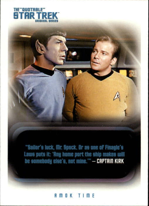 2004 Rittenhouse Quotable Star Trek Original Series #58 Captain Kirk