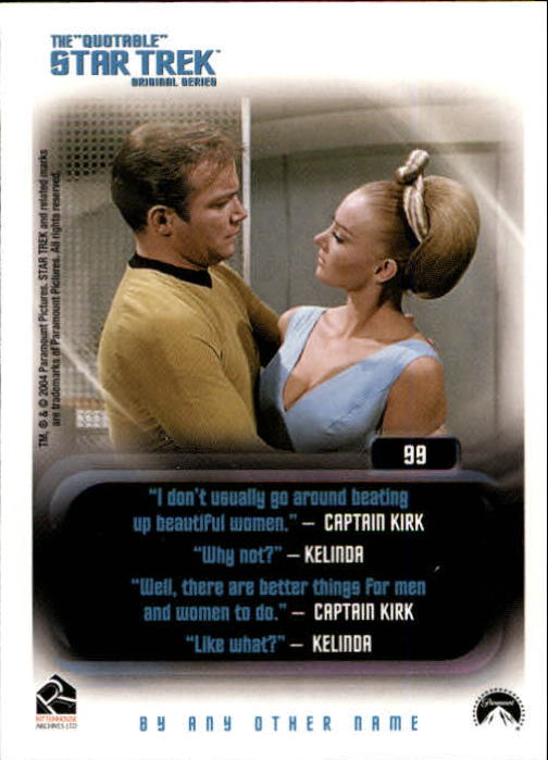 2004 Rittenhouse Quotable Star Trek Original Series #99 Spock back image