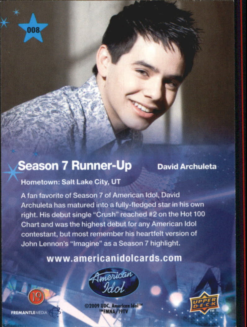 American Idol Season Eight (2009 Upper Deck) "Main Set" Cards - Picture 17 of 90
