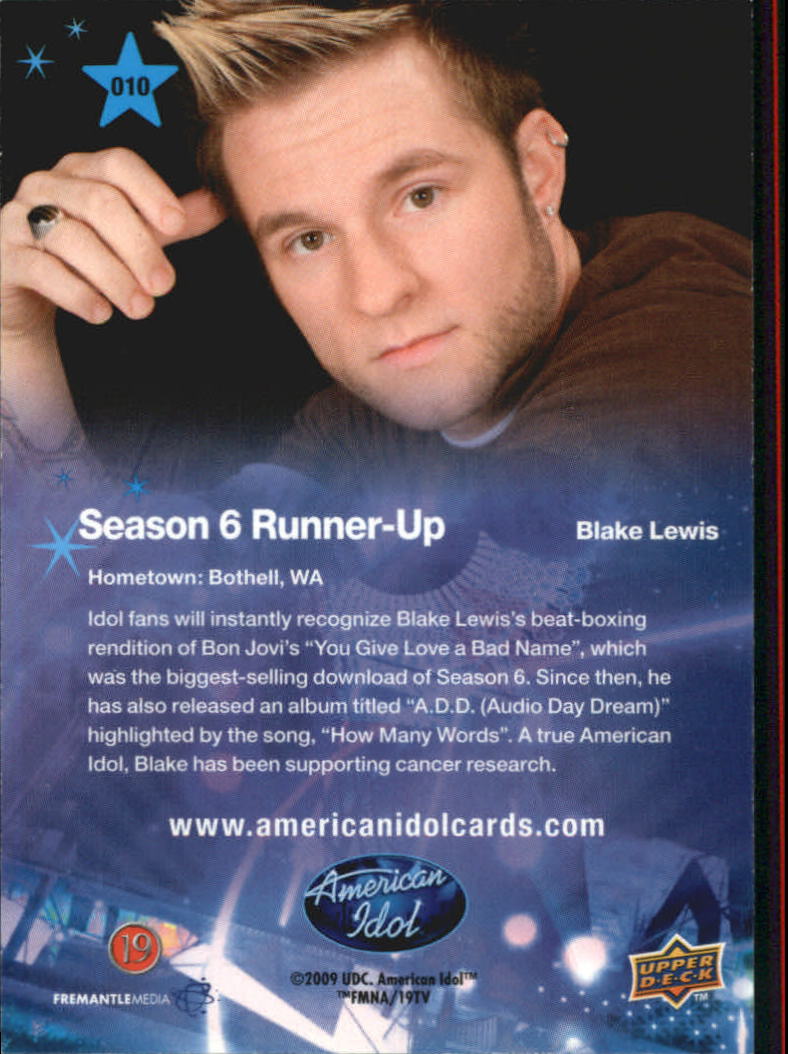 American Idol Season Eight (2009 Upper Deck) "Main Set" Cards - Picture 21 of 90