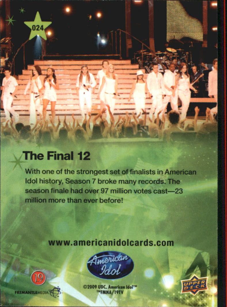 American Idol Season Eight (2009 Upper Deck) "Main Set" Cards - Picture 45 of 90