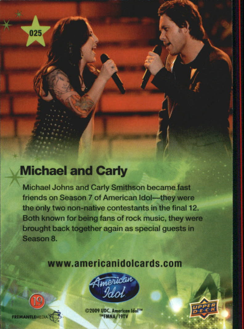 American Idol Season Eight (2009 Upper Deck) "Main Set" Cards - Picture 47 of 90