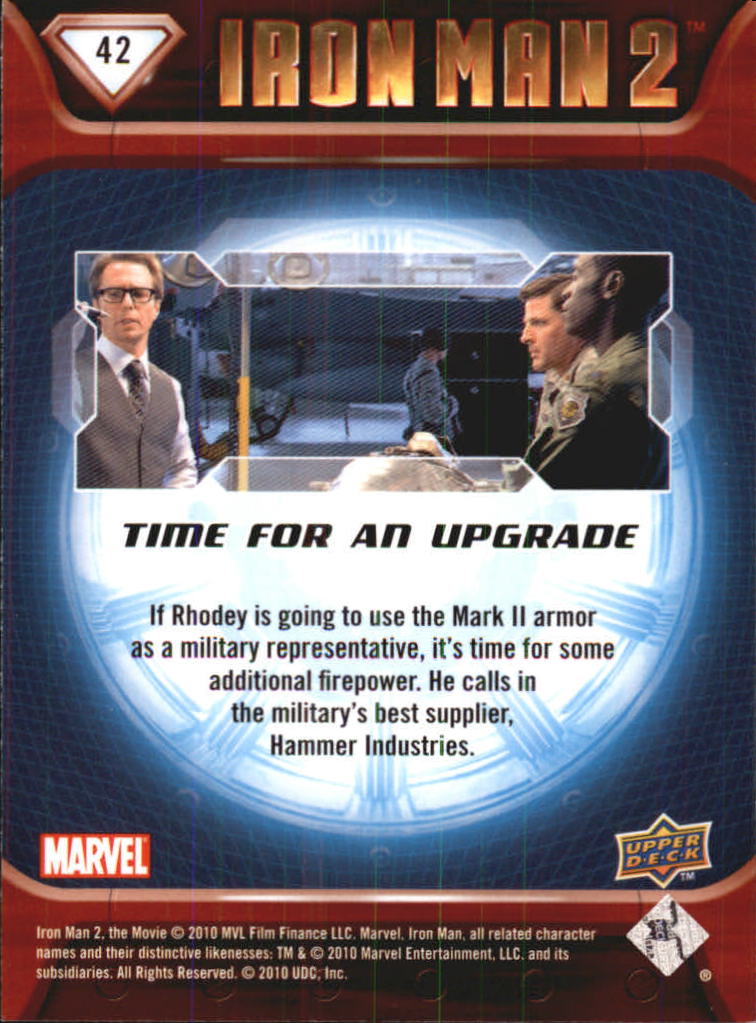 2010 Upper Deck Iron Man 2 #42 Time for an Upgrade back image
