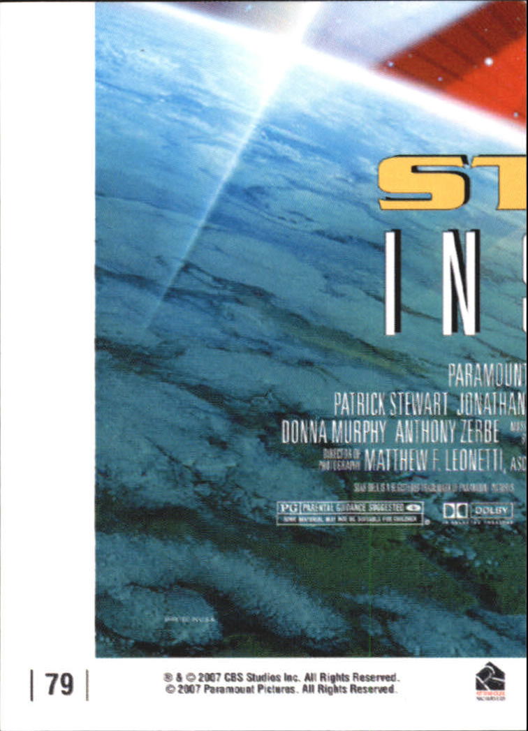 2007 Rittenhouse Complete Star Trek Movies #79 Star Trek: Insurrection back image