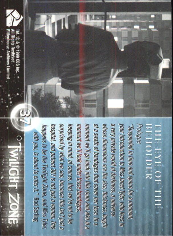 1999 Rittenhouse Twilight Zone #37 The Eye of the Beholder back image