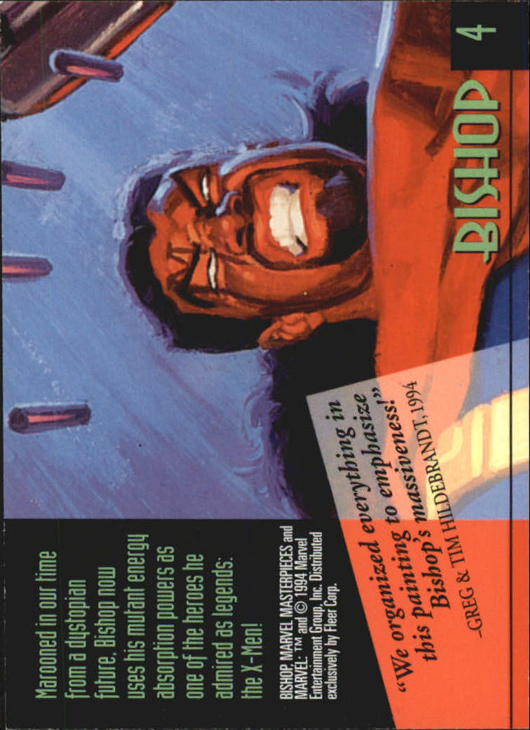 1994 Fleer Marvel Masterpieces #4 Bishop back image