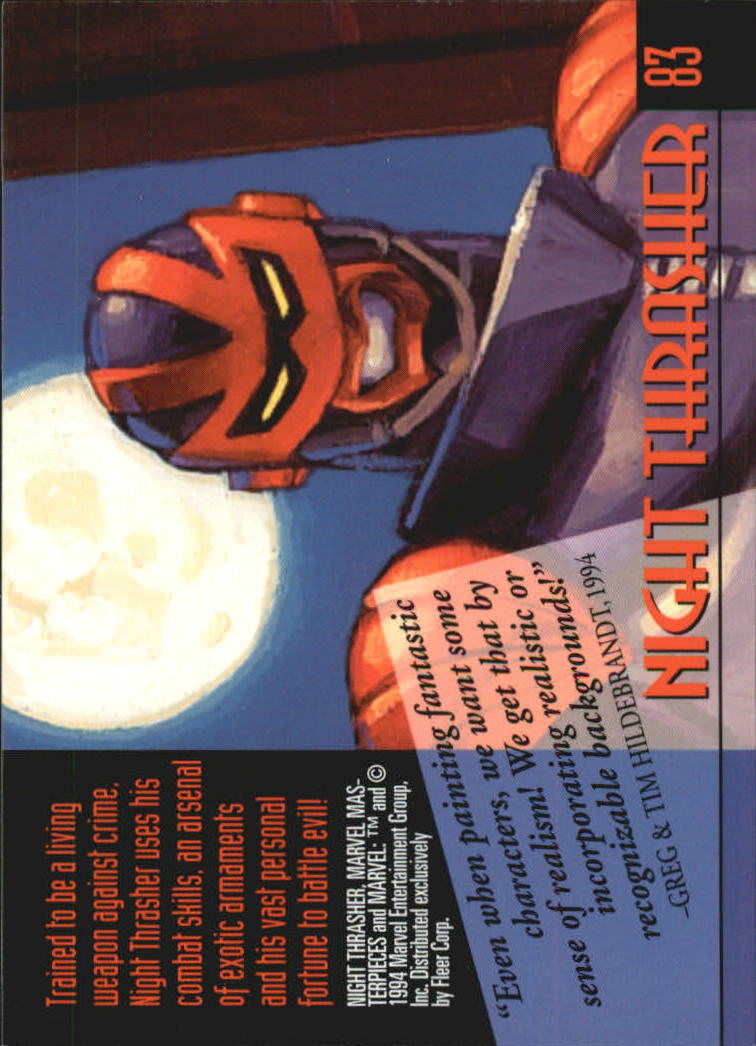 1994 Fleer Marvel Masterpieces #83 Night Thrasher back image
