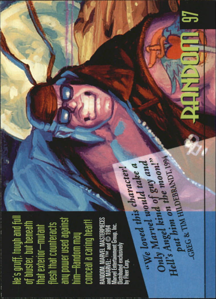 1994 Fleer Marvel Masterpieces #97 Random back image