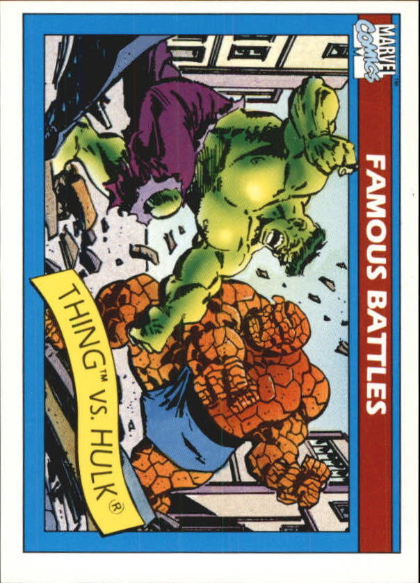 1990 Impel Marvel Universe I #88 Thing vs. Hulk