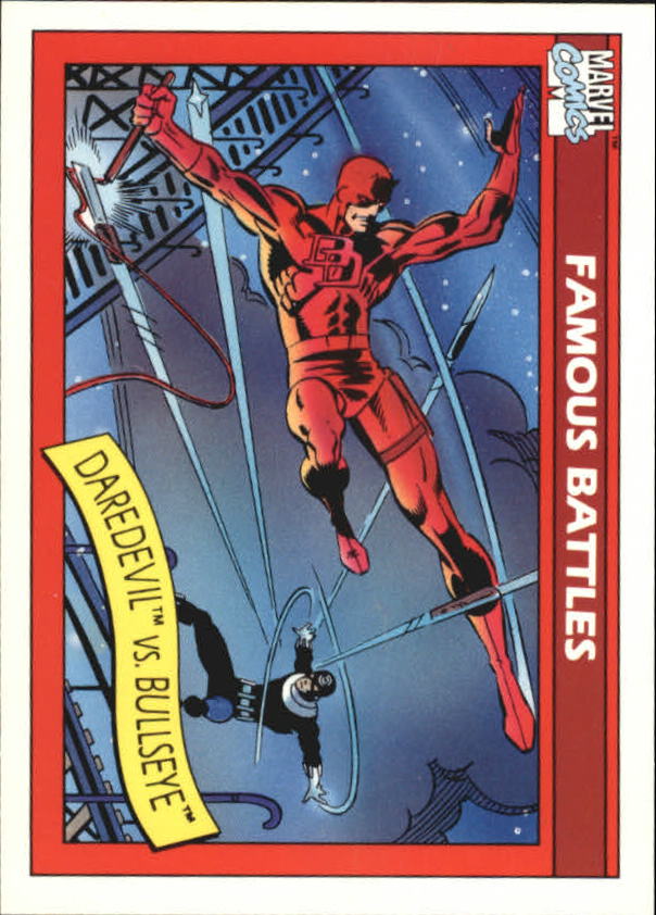 1990 Impel Marvel Universe I #94 Daredevil vs. Bullseye