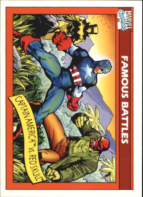 1990 Impel Marvel Universe I #97 Captain America vs. Red Skull