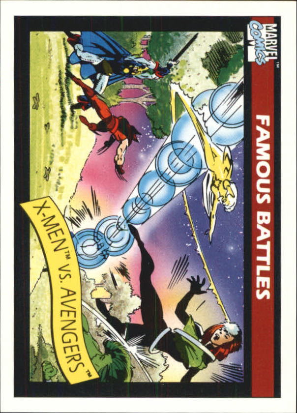 1990 Impel Marvel Universe I #99 X-Men vs. Avengers