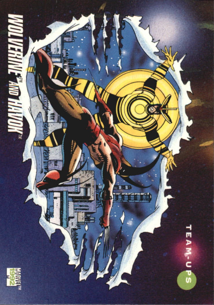 1992 Impel Marvel Universe III #91 Wolverine/Havok