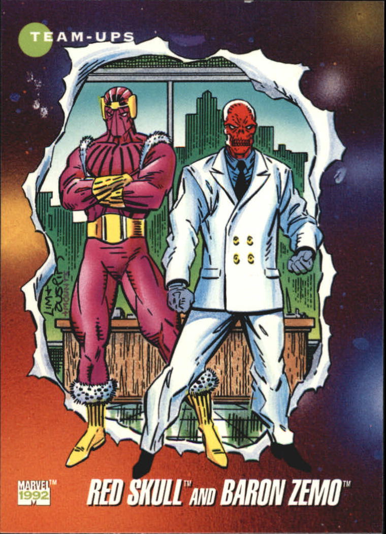 1992 Impel Marvel Universe III #99 Red Skull/Baron Zemo