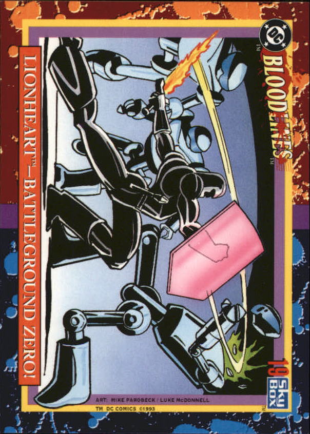 1993 SkyBox DC Bloodlines #19 Lionheart - Battleground Zero