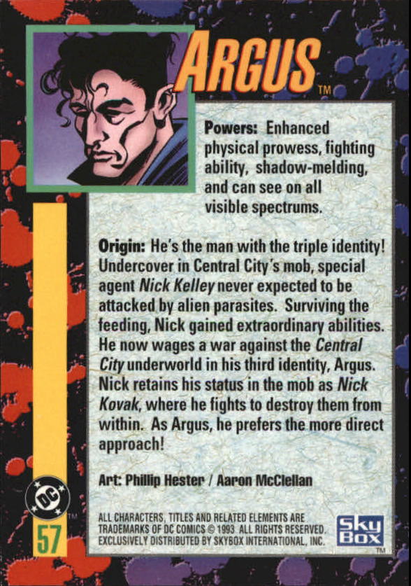 DC Bloodlines (1993 Skybox) "Main Set" Base Cards - Picture 115 of 163