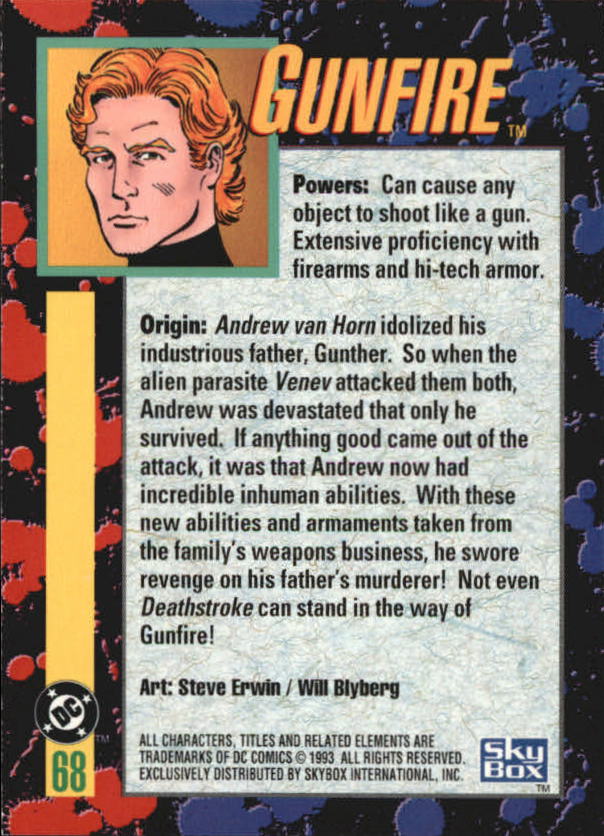 DC Bloodlines (1993 Skybox) "Main Set" Base Cards - Picture 137 of 163
