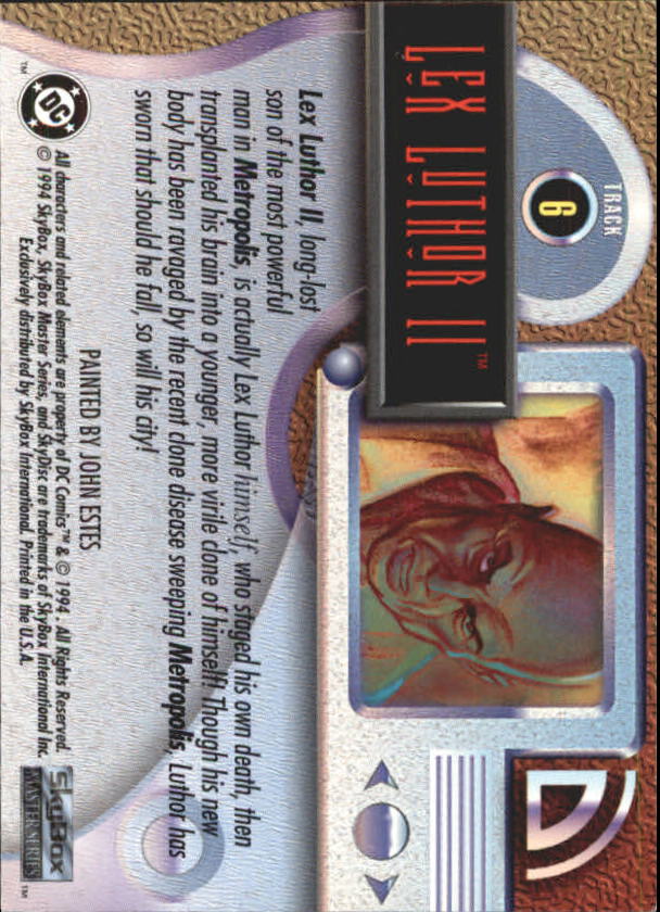 1994 SkyBox DC Master Series #6 Lex Luthor II back image