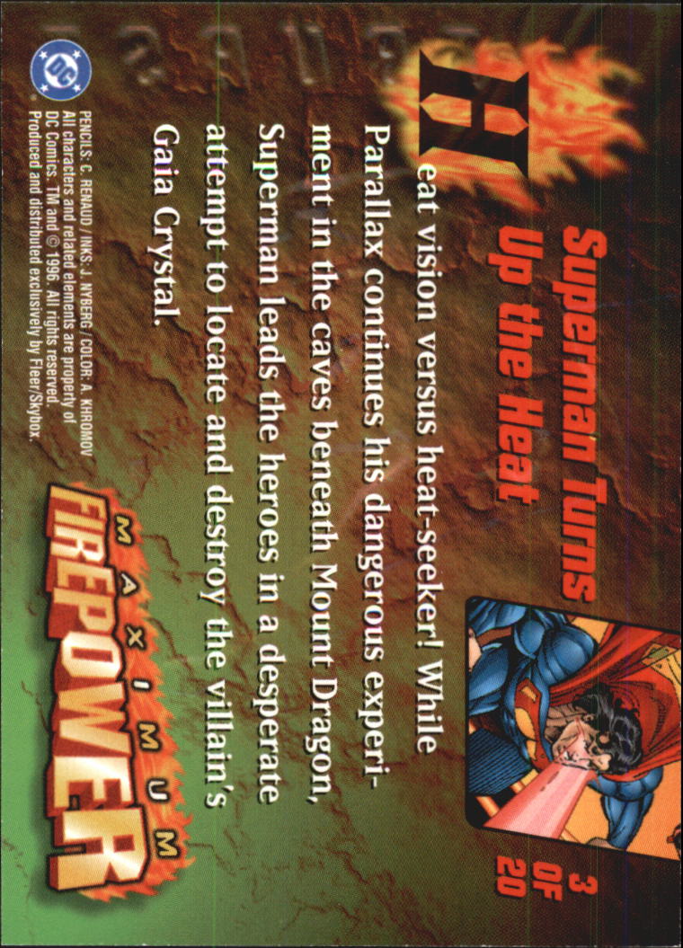 DC Outburst Firepower (1996 Skybox) ""Insert and Promo"" Karten - Bild 9 von 31