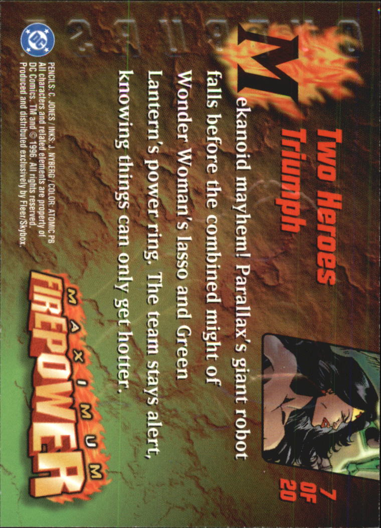 DC Outburst Firepower (1996 Skybox) ""Insert and Promo"" Karten - Bild 15 von 31