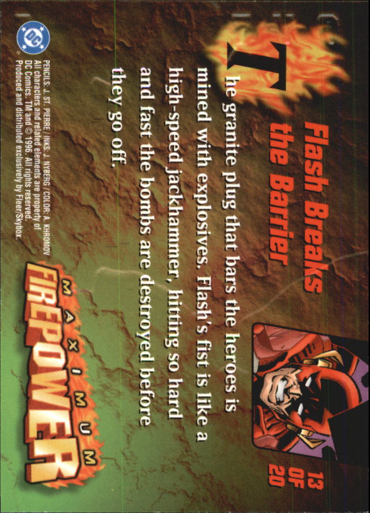 DC Outburst Firepower (1996 Skybox) ""Insert and Promo"" Karten - Bild 21 von 31