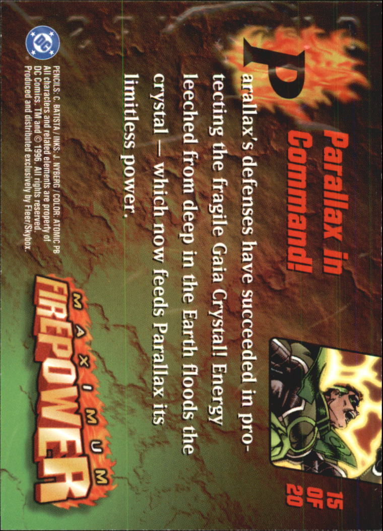 DC Outburst Firepower (1996 Skybox) ""Insert and Promo"" Karten - Bild 23 von 31