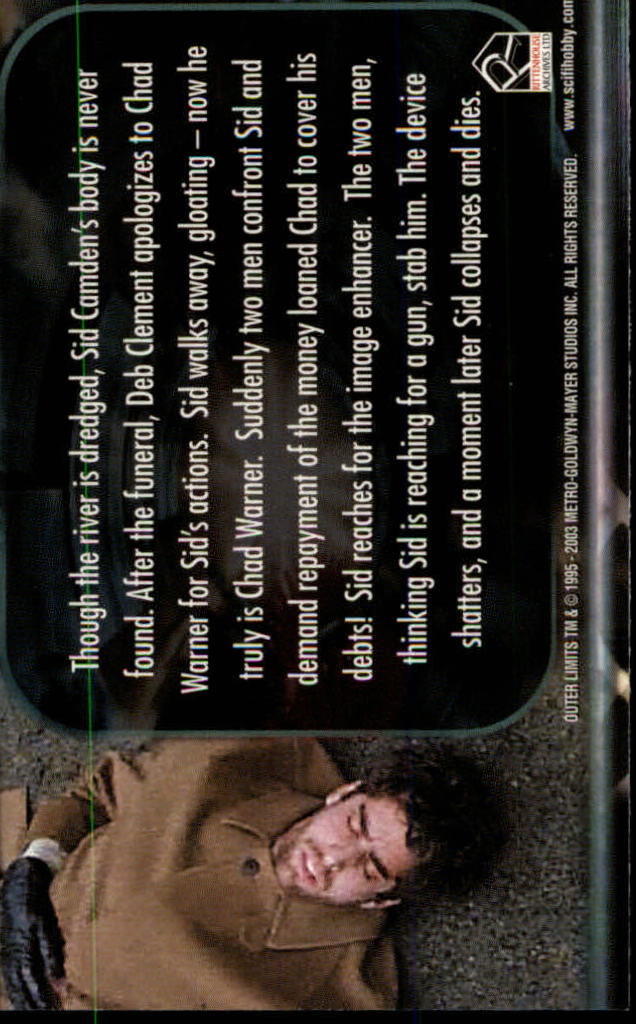 2003 Rittenhouse The Outer Limits Sex Cyborgs and Science Fiction #33 Skin Deep back image