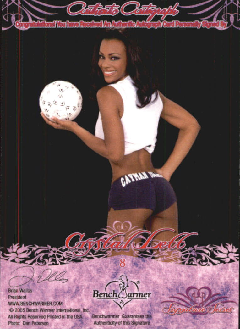 2005 Bench Warmer Signature Series Autographs Silver Foil #8 Crystal lett back image